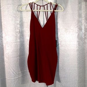 Fitted strappy back dress